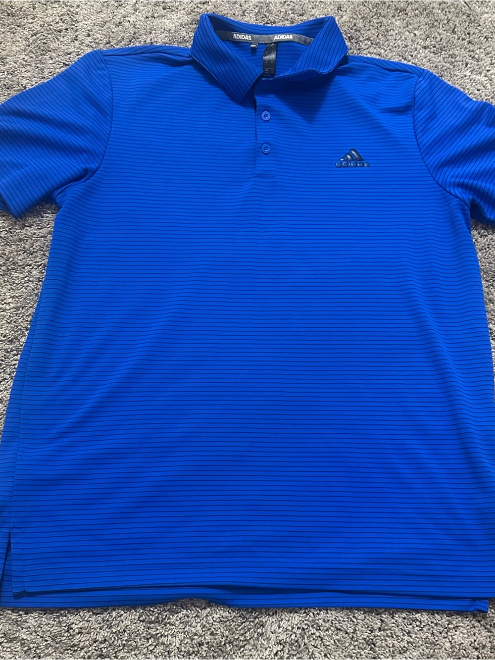 #154 adidas Men's Royal Blue Short Sleeve Polo